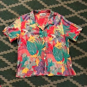 Woman’s Vintage Hawaiian Tropical Blouse- S/M